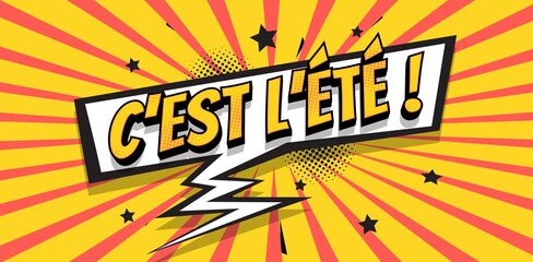c'est l'été bulle bd rouge