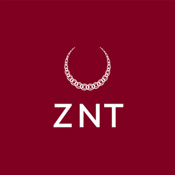 ZNT logo design vector template