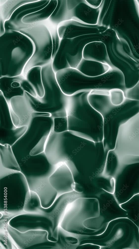 Poster elegant emerald: subtle ripples and reflections in abstract motion background video