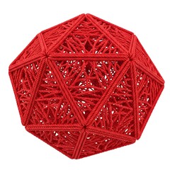 Obraz premium 3D shape made of red yarn