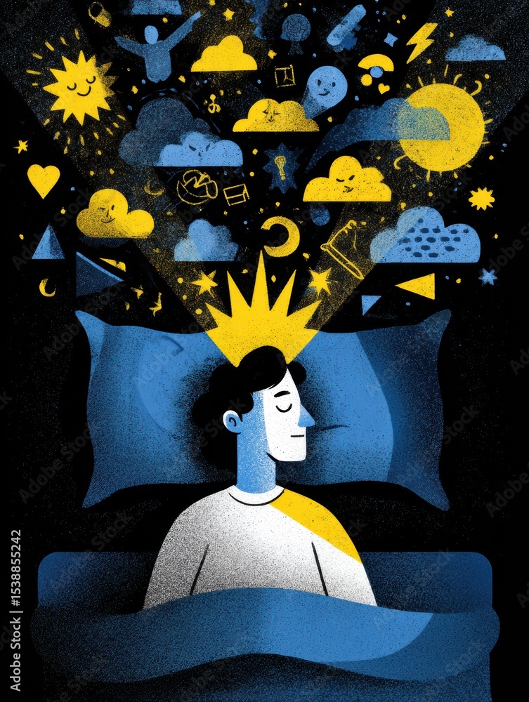 Poster exploring the connection between gratitude and its positive impact on sleep, stress reduction, and r