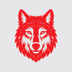 Vector illustration of a wolf head