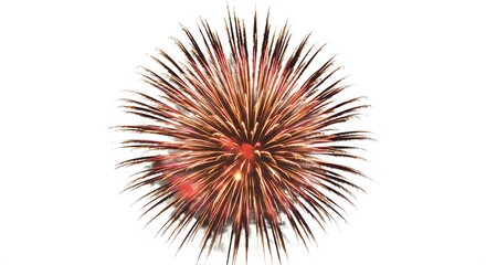Obraz premium Burst of red and gold fireworks design