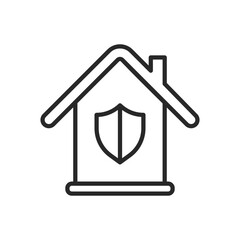Security line icon elements. Contains secure payment, encryption, safety, insurance, data protection, detector, sensor, locked, password and cyber security icons. Solid icon collection.