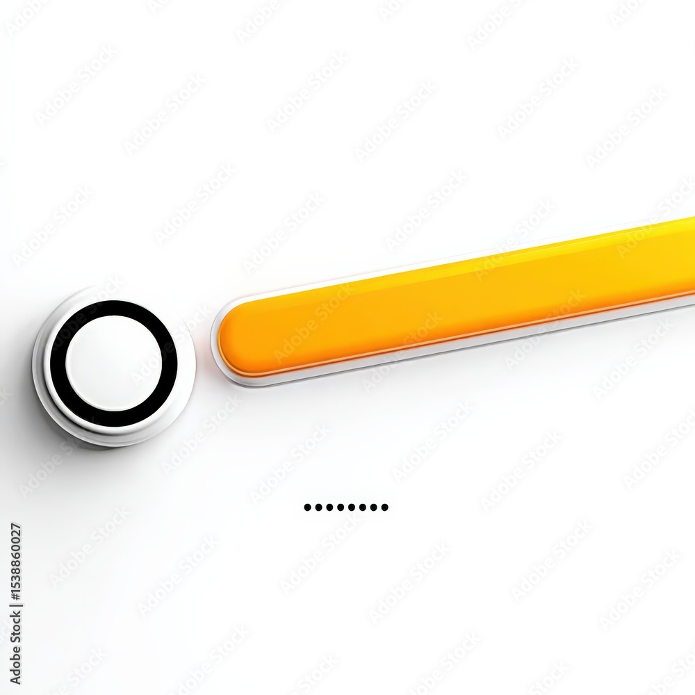 Poster professional change promotion concept. minimalist design featuring a yellow progress bar and a butto