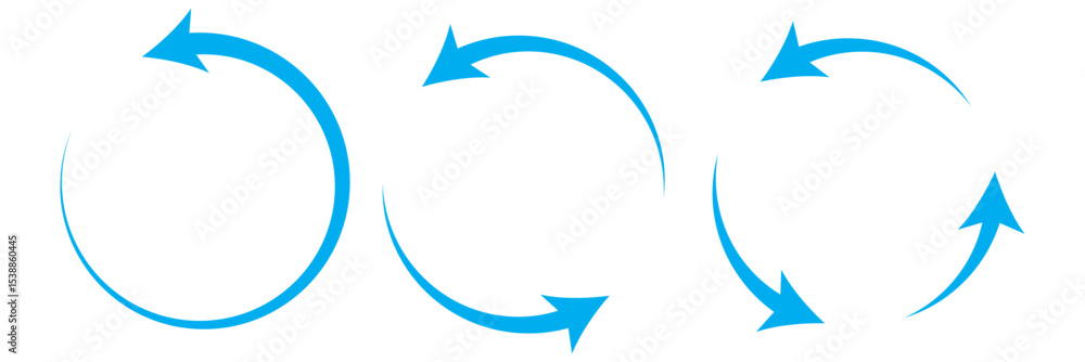 Poster circle arrow icon set. rotate arrow icon, refresh and reload icon vector illustration.
