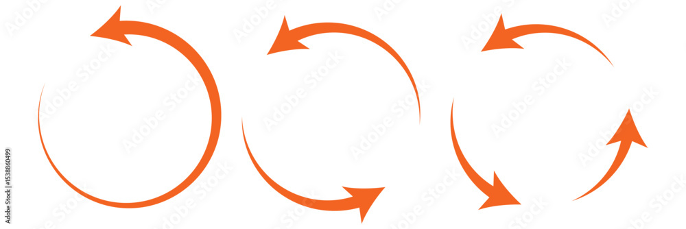 Poster circle arrow icon set. rotate arrow icon, refresh and reload icon vector illustration.