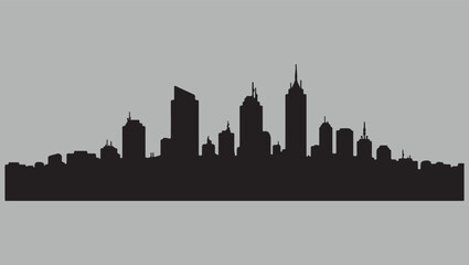 Fototapeta premium City Skyline Silhouette Illustration