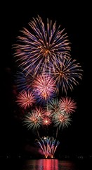 Fototapeta premium Fireworks display at night celebration festival event