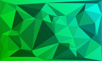 Abstract green low polygonal background texture
