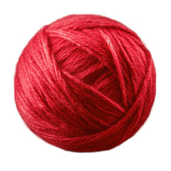 Knitting wool. Ball of wool isolated on  white and transparent background