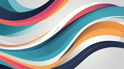 Obraz premium Abstract Line Vector Colorful Background