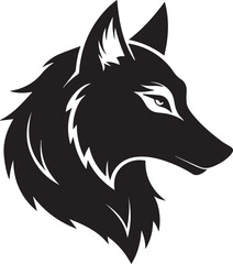 Wolf head silhouette 