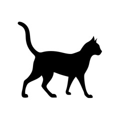 Cat Silhouette Icon – Black Kitty Outline for Pet Shop Branding, Animal Shelter Logo, Veterinary Graphics, Feline Art, or Cat Lover Merchandise

