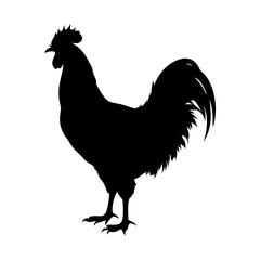 Rooster Silhouette Icon – Farm Animal Graphic for Rustic Decor, Poultry Branding, Chicken Coop Signs, Vintage Art, Agriculture, and Barnyard Design