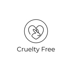 Cruelty Free Black Icon Vector