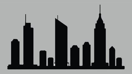 Obraz premium City Skyline Silhouette
