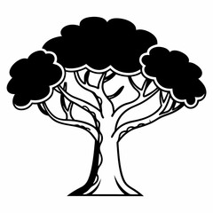 vector tree silhouette