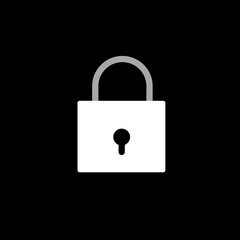 lock icon on black background