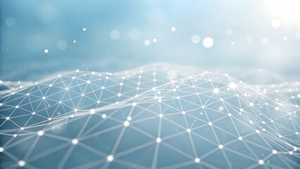 Abstract digital network with glowing connections