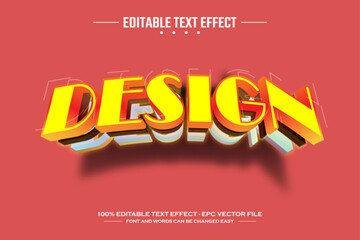 Fototapeta premium Design 3D editable text effect template
