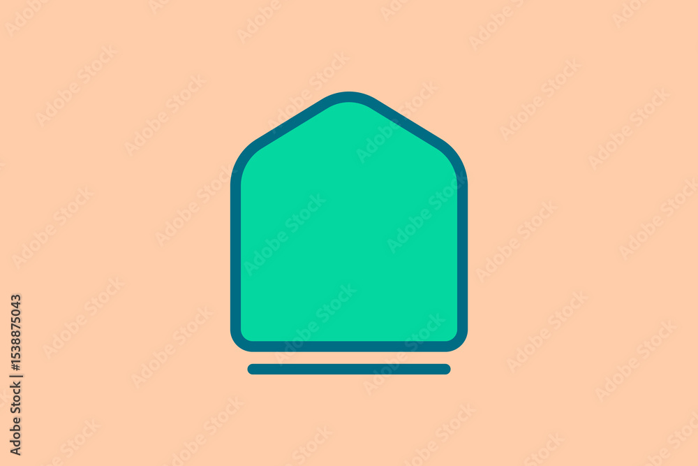 Poster home icon. icon related to ui elements. suitable for web site, app, user interfaces,element, printab