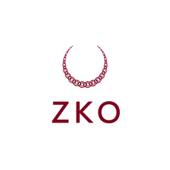 ZKO Creative Unique Modern Letter Logo Design. Stylized logo featuring a unique letter design, presenting abstract minimalist aesthetics and modern appeal