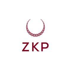 ZKP Creative Unique Modern Letter Logo Design. Stylized logo featuring a unique letter design, presenting abstract minimalist aesthetics and modern appeal