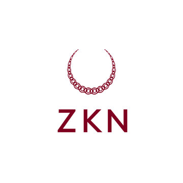 ZKN Creative Unique Modern Letter Logo Design. Stylized logo featuring a unique letter design, presenting abstract minimalist aesthetics and modern appeal