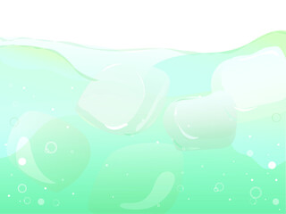 メロンソーダの水面