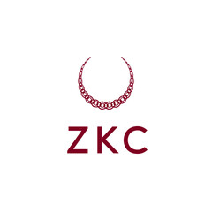 ZKC Creative Unique Modern Letter Logo Design. Stylized logo featuring a unique letter design, presenting abstract minimalist aesthetics and modern appeal