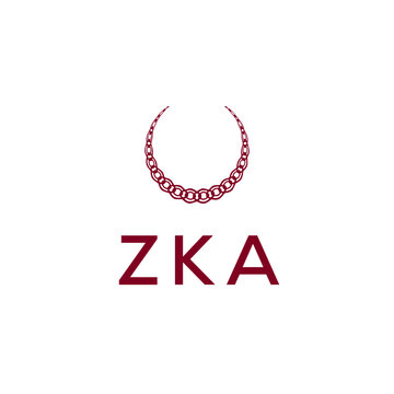 ZKA Creative Unique Modern Letter Logo Design. Stylized logo featuring a unique letter design, presenting abstract minimalist aesthetics and modern appeal