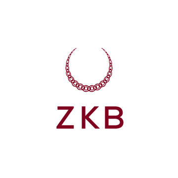 ZKB Creative Unique Modern Letter Logo Design. Stylized logo featuring a unique letter design, presenting abstract minimalist aesthetics and modern appeal