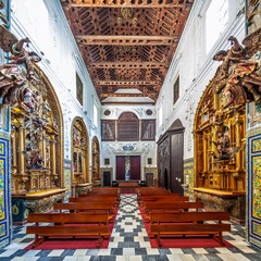 Cloister and coffered ceiling, Convent of Santa Paula, Seville