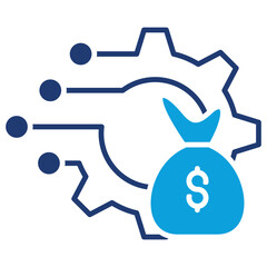 Asset Management  Flat Blue Icon