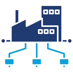 Infrastructure Flat Blue Icon