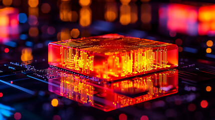 A red square with a black outline is on a black background