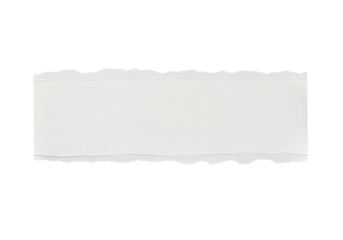Isolated piece of torn white paper with rough edges on PNG background, torn, paper, white, blank, isolated, black, background, texture, rough, edge, jagged, scrap, piece, fragment, collage, design ele
