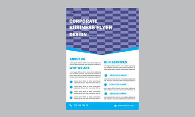 corporate minimal business flyer design template
