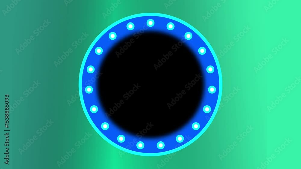 Poster a glowing blue circular gateway symbolizes futuristic portals, high-tech entry points, and advanced 