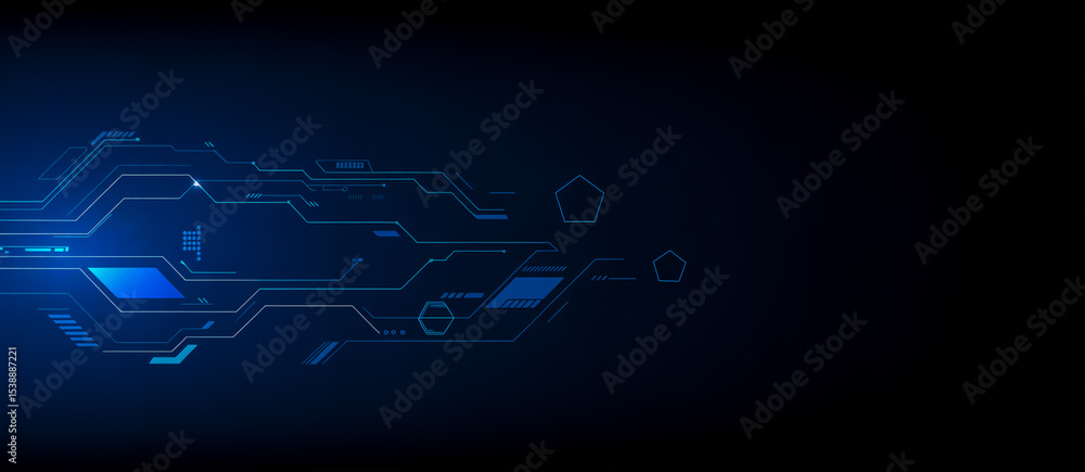 Poster abstract technology background with circuit board design for digital innovation concept use wallpape
