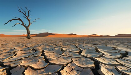 Drought impact on desert ecosystem pollution and environmental degradation arid landscape nature photography aerial view climate change