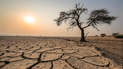 Drought and pollution impacting nature deserted landscape environmental photography dry conditions wide angle climate change awareness