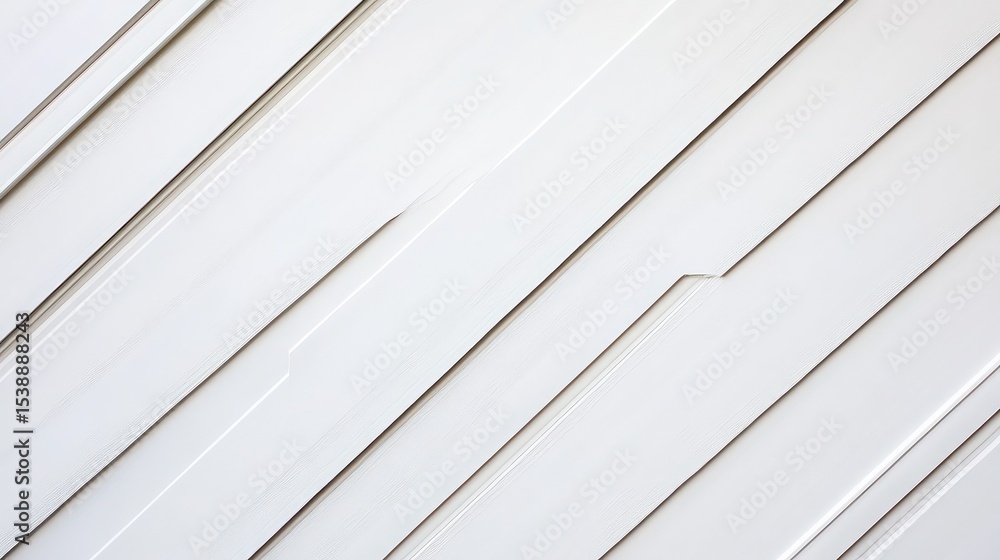 Poster a close up of white diagonal panels with slight shadows creating a modern abstract design look