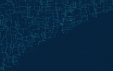 Circuit board vector illustration. High-tech technology background