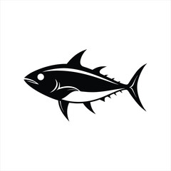 Fototapeta premium Powerful Tuna Fish Silhouette A Striking Vector Illustration