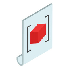 3D Scanner isometric Concept, Model Object Scanning in Progress vector color Icon design, additive manufacturing stock illustration