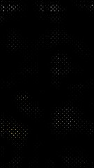 Abstract halftone pattern with elegant dot grid on black background. Stylish vertical texture for modern social stories, UI, digital design and tech visuals. Clean and minimal.