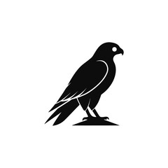 Fototapeta premium Majestic Falcon Silhouette A Powerful Bird of Prey Vector Illustration