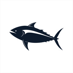 Obraz premium Powerful Tuna Fish Silhouette A Bold Vector Illustration